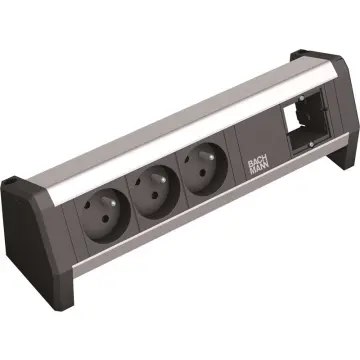 Desk 1 stekkerdoos 3x 230v met custom module (CEE 7/5 penaarde)