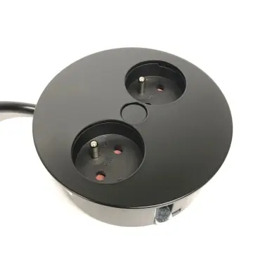 Bachmann Twist 2x stopcontact mat zwart (CEE 7/5 penaarde)