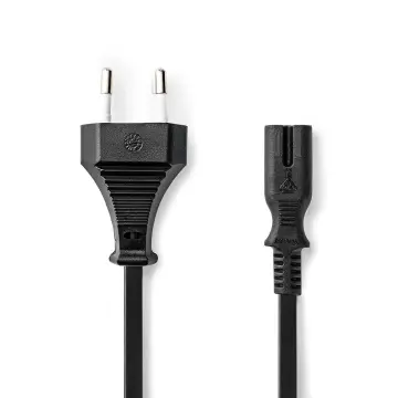 Stroomkabel Euro Male IEC-320-C7 300cm zwart