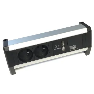 Desk 1 stekkerdoos 2-voudig, dubbele USB lader (CEE 7/5 penaarde)