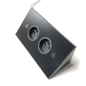 Hoekstopcontact zwart penaarde