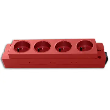 Evoline Express type 910 stekkerdoos 4-voudig rood
