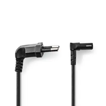 Stroomkabel Euro Male haaks IEC-320-C1 200cm zwart