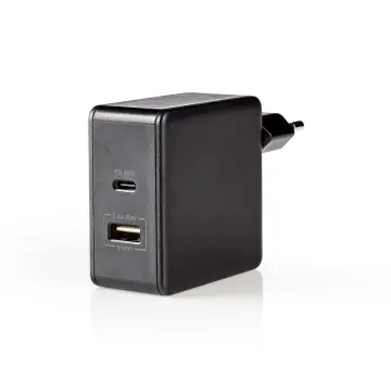 Nedis Usb-A/C adapter (45W-12W), zwart