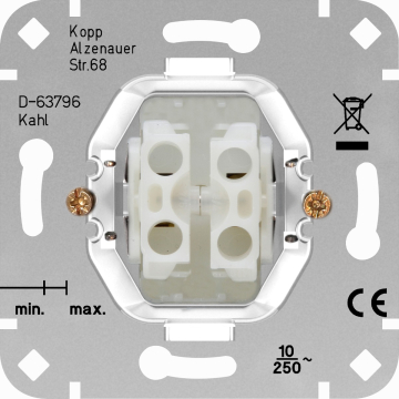 Kopp serieschakelaar inbouwsokkel
