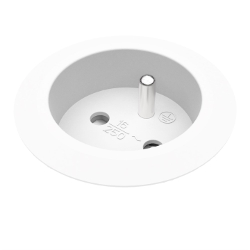 Powerdot mini 51mm inbouw stopcontact, wit BE/FR
