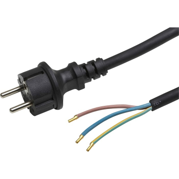 Stroomkabel H07RN-F 3G 1,5mm² schuko stekker 5 meter