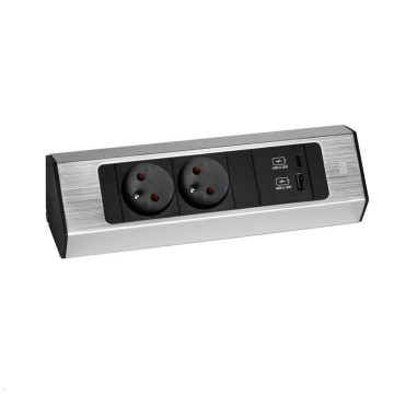 Casia 2 hoekstopcontact 2 stopcontacten usb a+c lader