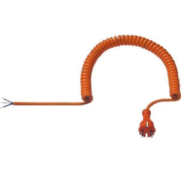 Spiraalkabel oranje PUR 50-250cm stripped 1,5mm2