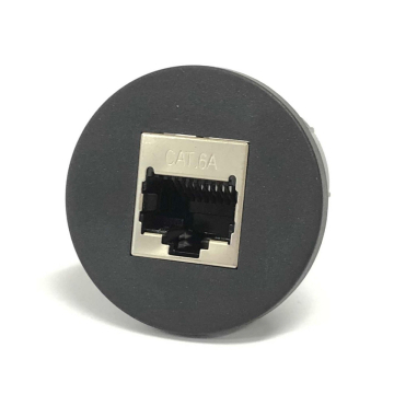 Mini pix zwart rond cat6 internet