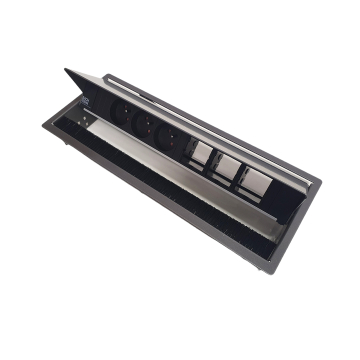 Bachmann Coni 3x stopcontact en 3x zelf in te delen antraciet