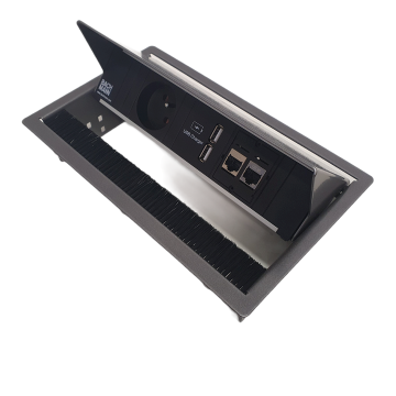 Bachmann coni inbouw stekkerdoos 1x stopcontact, 2x usb lader, 2x cat6 internet aansluiting