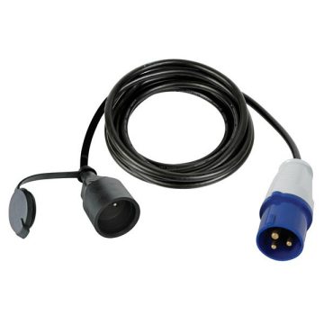Verloopkabel Schuko-contra naar CEE-contrastekker 3 meter BE/FR