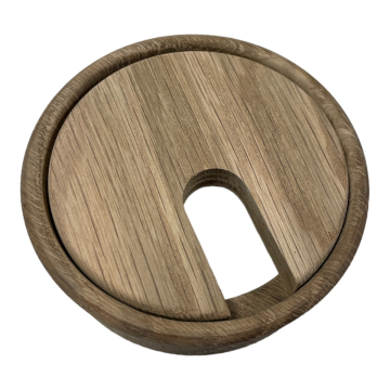 Kabeldoorvoer massief eikenhout, rond 80mm
