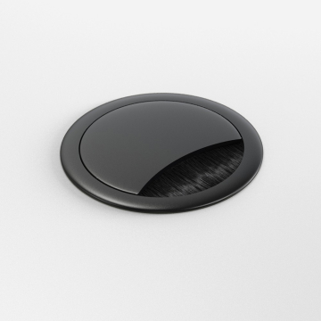 Aluminium kabelpot zwart gelakt 60mm