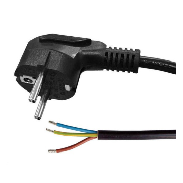 Stroomkabel H05VV-F 3G 1,5mm² haakse stekker 3 meter