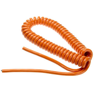 Spiraalkabel oranje PUR 1,5mm2 lengte 50-250cm