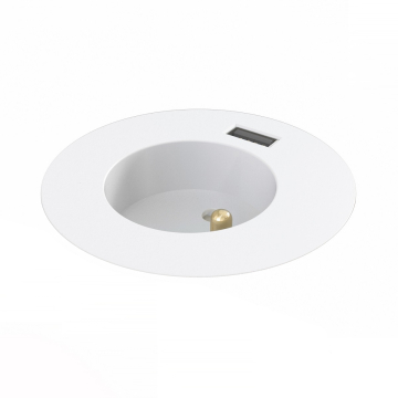 Powerdot midi 60mm 1x stopcontact 1x USB lader, wit (CEE 7/5 penaarde)