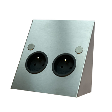 Onderbouw stekkerdoos 2-voudig RVS Thebo BE/FR