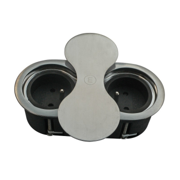 Inbouw stopcontact ST09 rvs (CEE 7/5 penaarde)