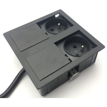 VersaHit dubbel inbouw stopcontact, zwart