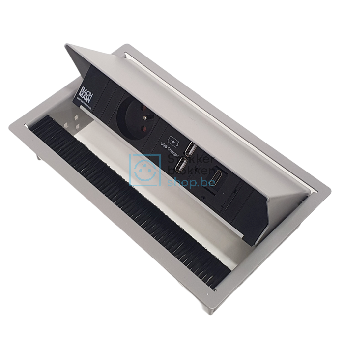 Bachmann coni inbouw stekkerdoos 1x stopcontact, 2x usb lader, 1x hdmi aansluiting