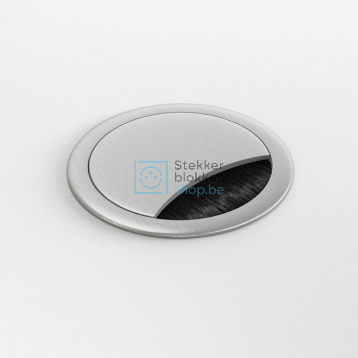 Aluminium kabelpot geborsteld RVS 60mm