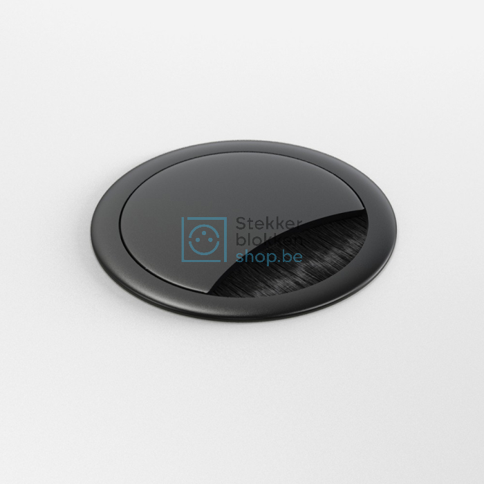 Aluminium kabelpot zwart gelakt 60mm
