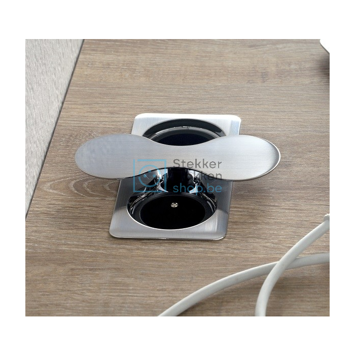 Inbouw stopcontact Thebo ST09E RVS