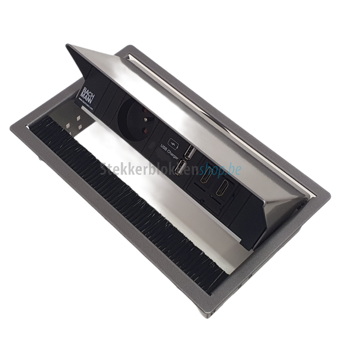 Bachmann coni inbouw stekkerdoos 1x stopcontact 2x usb lader 2x hdmi 