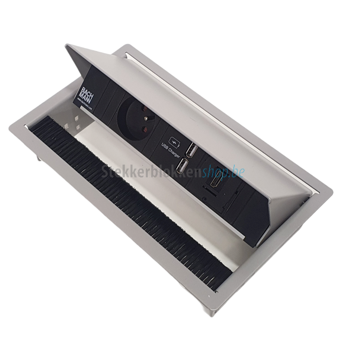 Bachmann coni inbouw stekkerdoos 1x stopcontact, 2x usb lader, 1x hdmi aansluiting