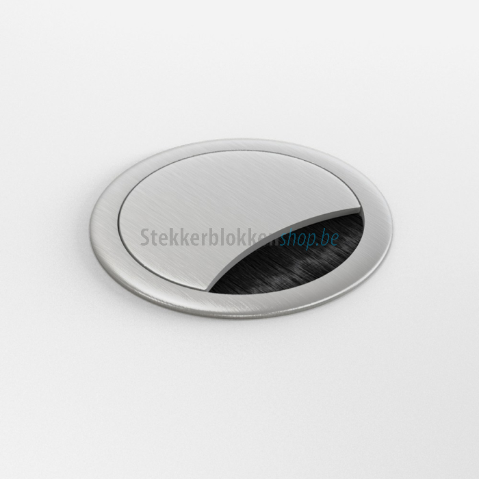 Aluminium kabelpot geborsteld RVS 60mm