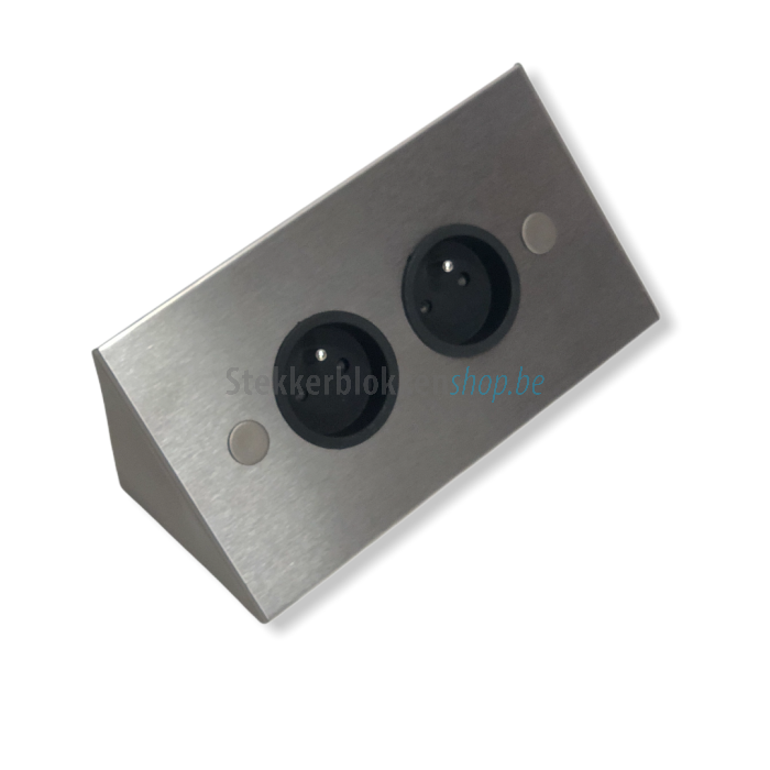 Hoekstopcontact inox block prise