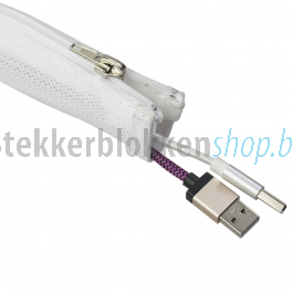 Delock flexibele neopreen kabelslang met ritssluiting 3 m x 100 mm zwart - Deze praktische