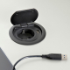 Inbouw stopcontact met deksel en usb-a lader zwart